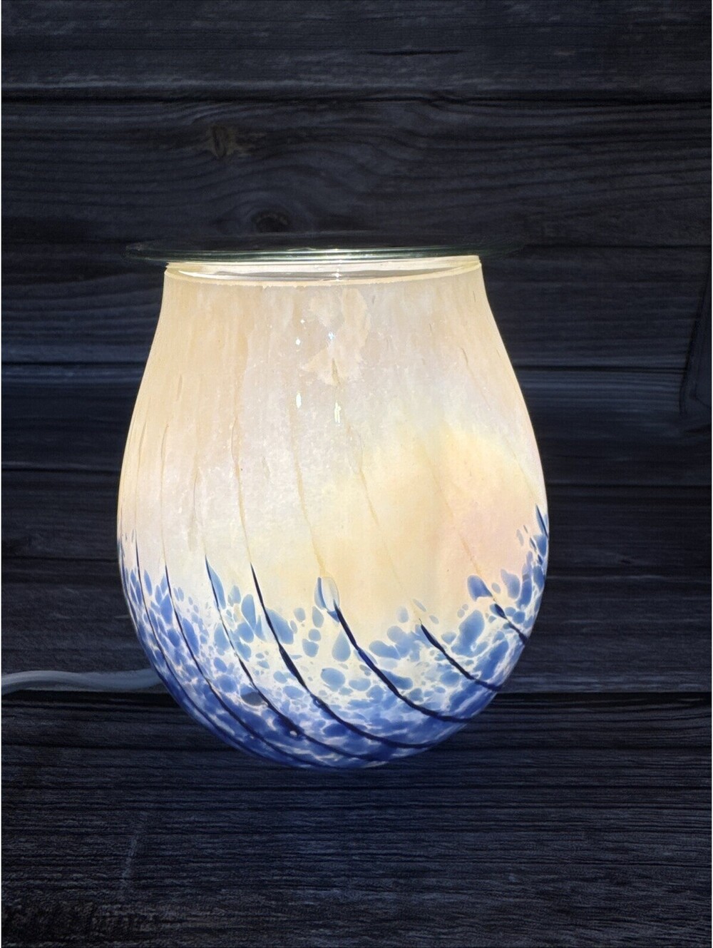 Ocean Ombre Electric Glass Wax Melt Warmer Cottagecore Coastal Boho Chic Fairy